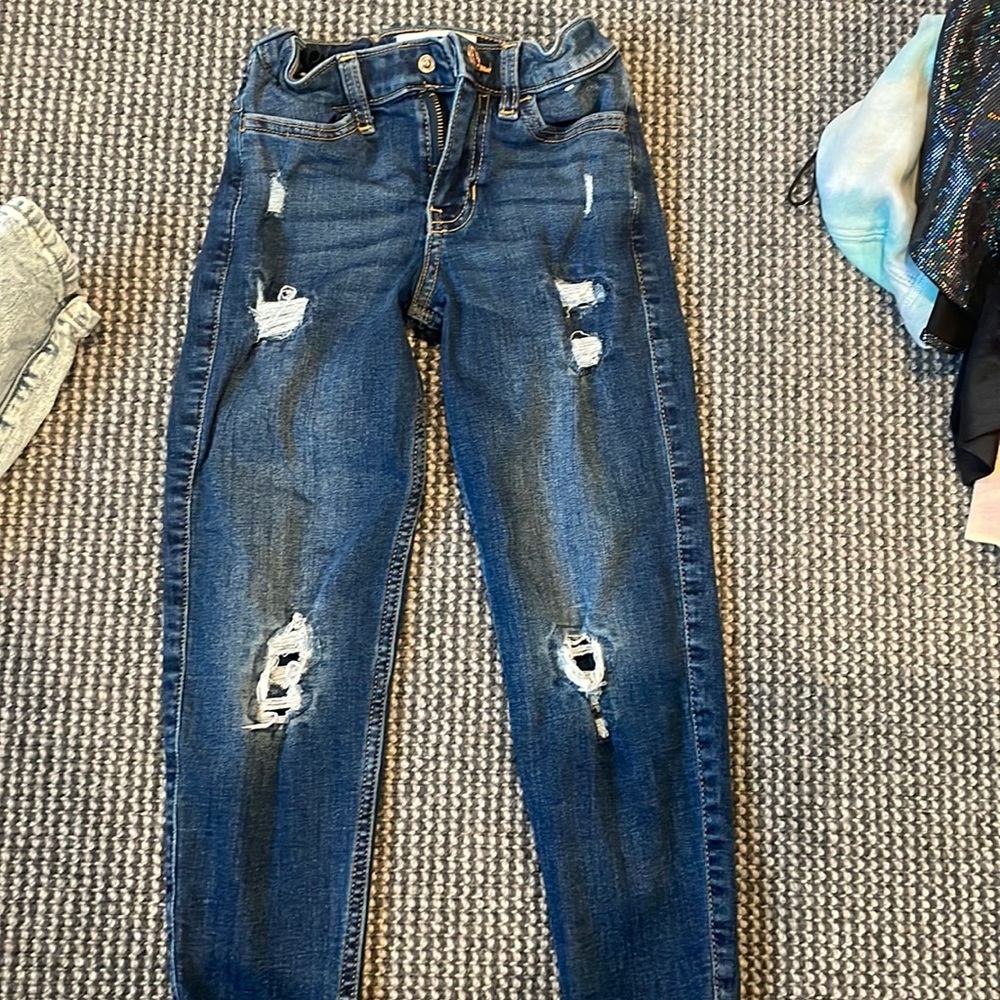 Abercrombie kids high rise mini mom jeans